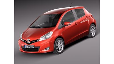 Toyota Yaris 2012 5 Door 3D Model