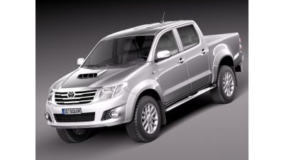 Toyota Hilux 2012 Crew Cab 3D Model