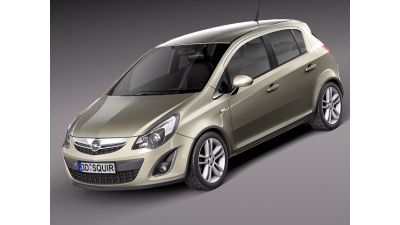 Opel Corsa 5 door 2012 3D Model