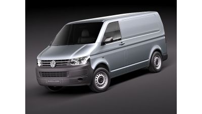 VW Transporter T5 2010 Van 3D Model