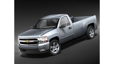 Chevrolet Silverado 2009 regular cab 3D Model