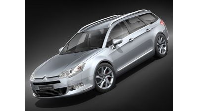 Citroen C5 estate 2009 3D Model