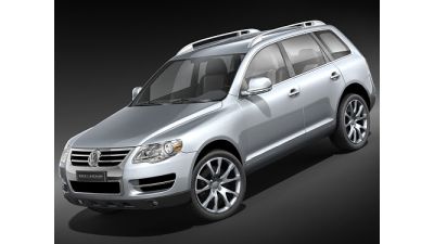 Volkswagen Touareg 2008 mid-poly 3D Model