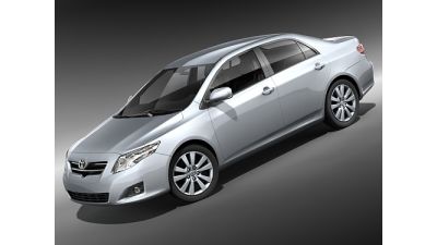 Toyota Corolla Sedan 2009 midpoly 3D Model