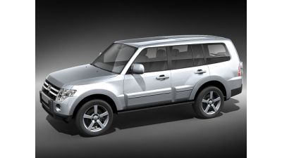 Mitsubishi Pajero 2008 mid-poly SUV 3D Model