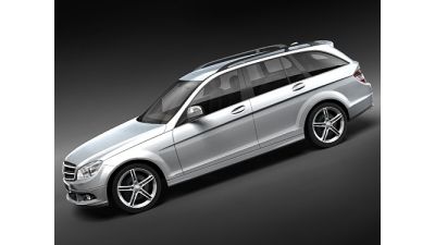 Mercedes C-class 2008 estate 3D Model