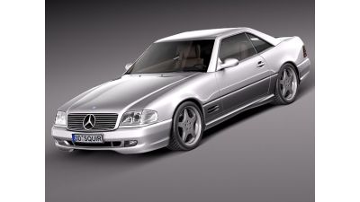 Mercedes SL500 AMG- r129 1989 - 2001 3D Model