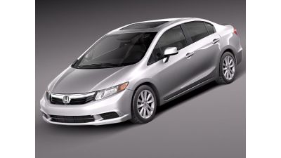 Honda Civic Sedan 2013 usa 3D Model