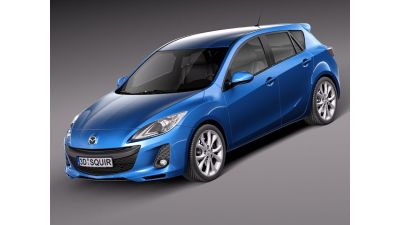 Mazda 3 hatchback 2012 european 3D Model