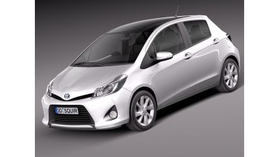 Toyota Yaris Hybrid 2013 3D Model