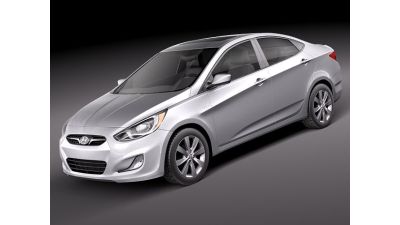 Hyundai Accent Sedan 2012 3D Model