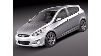 Hyundai Accent Hatchback 2012 3D Model