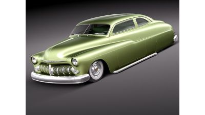 Mercury Coupe 1950 Led Sled Custom 3D Model