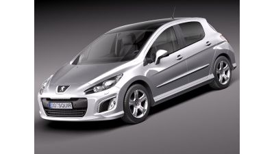 Peugeot 308 Hatchback 5 Door 2012 3D Model