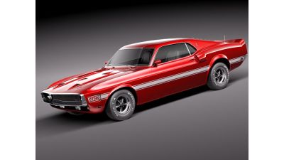 Ford Shelby Mustang GT500 1969 3D Model