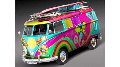 Volkswagen Camper Van 1950 Hippy