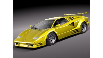 Lamborghini Countach 5000QV 25th anniversary 3D Model