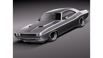 Dodge Challenger 1970 ProTouring Custom 3D Model