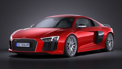 LowPoly Audi R8 V10 Plus 2016