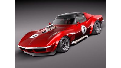 Chevrolet Corvette C3 1969 pro touring 3D Model