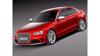 Audi RS4 2013 sedan 3D Model