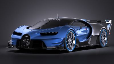 Bugatti Vision Gran Turismo Concept 2015 VRAY