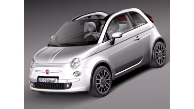 Fiat 500 C 2013 3D Model