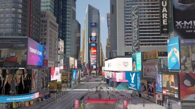 New York Times Square at Day and Night