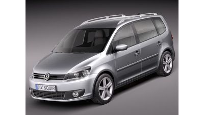 Volkswagen Touran 2011 Minivan 3D Model