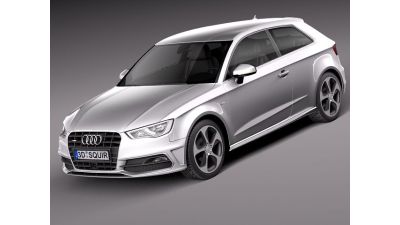 Audi A3 2013 S Line 3D Model