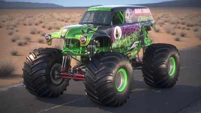 Grave Digger Monster Truck Desert