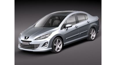 Peugeot 408 sedan 2011 3D Model