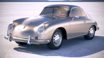 Porsche 356a Coupe 1955 vray