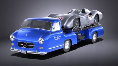 Mercedes Renntransporter Combo 1954 VRAY