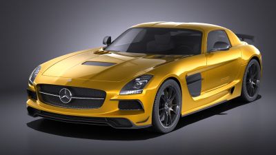 Mercedes SLS AMG BLACK 2015 VRAY