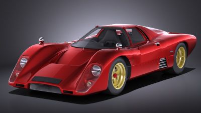 Mclaren M6GT 1969 24h lemans race car VRAY