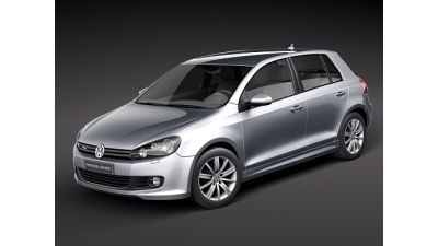 Volkswagen Golf VI BlueMotion 2010 3D Model