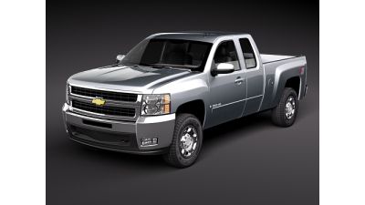 Chevrolet Silverado 2500HD extended cab truck 3D Model