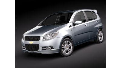 Chevrolet Aveo5 2009 midpoly 3D Model