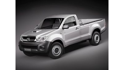 Toyota Hilux single cab 2009 3D Model