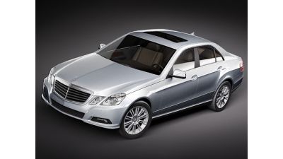 Mercedes E-class 2010 sedan midpoly 3D Model