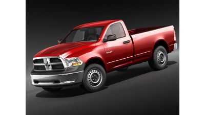 Dodge Ram 2009 Regular Cab 3D Model