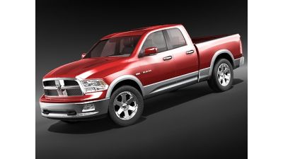 Dodge Ram 2009 Double Cab midpoly 3D Model