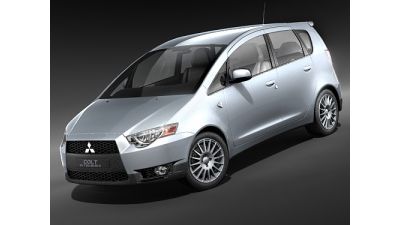 Mitsubishi Colt 2009 5door 3D Model