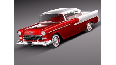 Chevrolet Bel Air Coupe 1955 3D Model