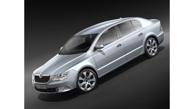 Skoda Superb 2009 Sedan 3D Model