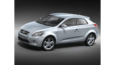 Kia Pro Ceed mid-poly 3D Model